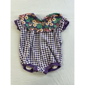 Vintage 90s Little Lamb Bubble Romper Size 12 Month